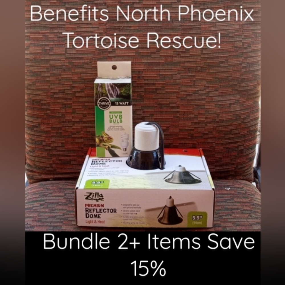 New! ZILLA 5.5" Reflector Dome Lamp & THRIVE 13W Tropical UVB Bulb.